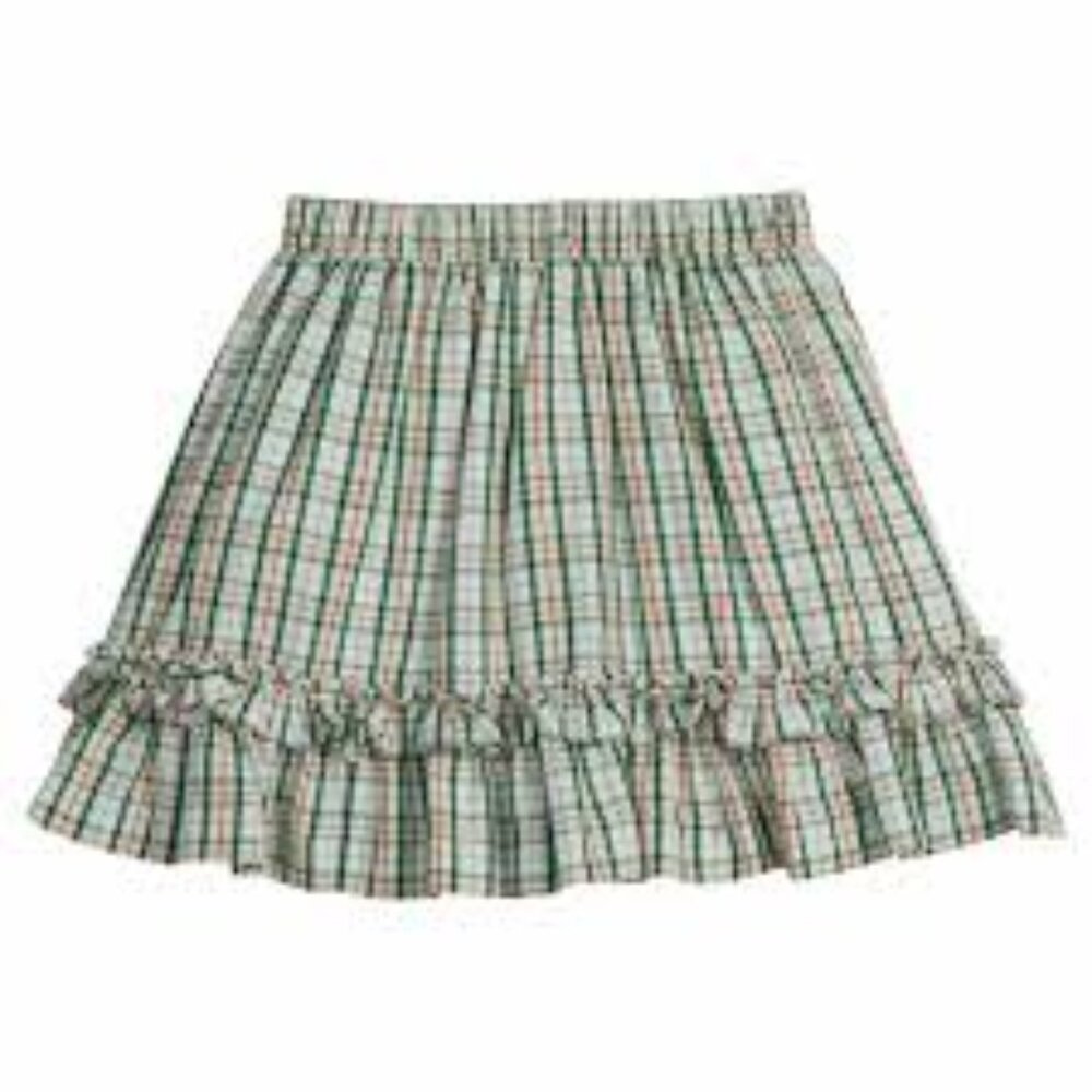 Little English - Mistletoe Tartan Flounce Skirt